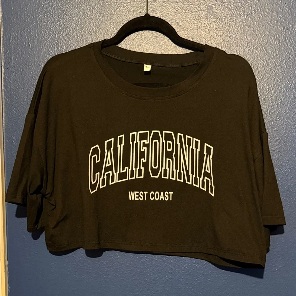 Black California West Coast Crop Top - Picture 1 of 1